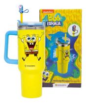 Copo Térmico Canudo Copão 1,15l Bob Esponja Alça Tumbler Copo Térmico Canudo Copão 1,15l Bob Esponja Alça Tumbler