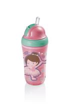 Copo Térmico Canudo De Silicone Cool Rosa 24ml - Multikids