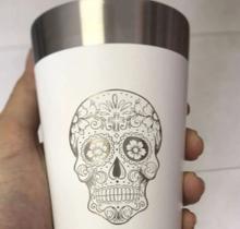 Copo térmico Caveira, 200 ml, copo térmico básico ideal para o dia a dia