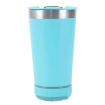 Copo Térmico Cerveja 420 ml C/Caixa De Som Bluetooth, Led Abridor, Bebida Gelada/Quente