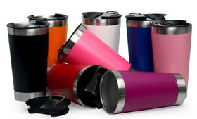 Copo Térmico Cerveja Com Tampa e Abridor de Aço Inox