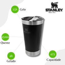 Copo Térmico Cerveja Com Tampa Stanley 473ml - Preto