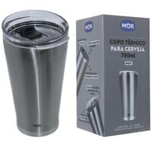 Copo Termico Cerveja Gelada C/ Tampa E Abridor 700ml Mor