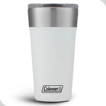Copo Térmico Coleman 600 ml Branco com Tampa Isolamento a Vácuo