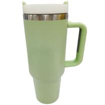 Copo Térmico com Canudo 1200ml N244464-3 Verde Claro Quanhe
