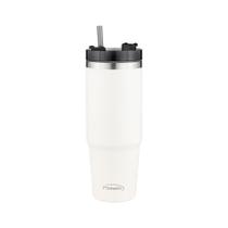 Copo Térmico Com Canudo 900ml Bege Copo Térmico Com Canudo 900ml Bege