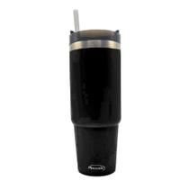 Copo Térmico Com Canudo 900ml Preto Copo Térmico Com Canudo 900ml Preto