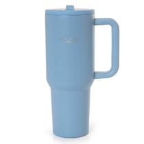 Copo Térmico com Canudo Inox 1200ml Noah Azul Alma Genius