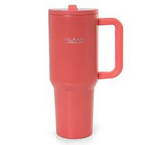 Copo Térmico com Canudo Inox 1200ml Noah Rosa Alma Genius Copo Térmico com Canudo Inox 1200ml Noah Rosa Alma Genius