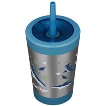 Copo Térmico com Canudo Kids Tubarão 354ml - Contigo