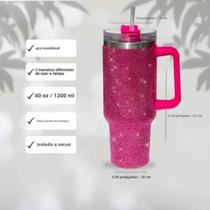 Copo Termico com Strass Brilho 1200ml Copo Termico com Strass Brilho 1200ml