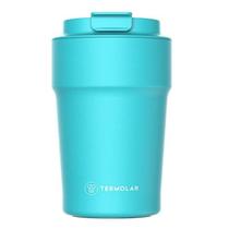 Copo Térmico com Tampa 380ml Uniq Termolar Aço Inox Quente Frio Cor:Verde Litoral Copo Térmico com Tampa 380ml Uniq Termolar Aço Inox Quente Frio Cor:Verde Litoral