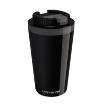 Copo Térmico Com Tampa 400 Ml Preto - Unitermi Copo Térmico Com Tampa 400 Ml Preto - Unitermi