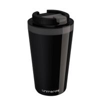 Copo Térmico Com Tampa 400 Ml Preto - Unitermi Copo Térmico Com Tampa 400 Ml Preto - Unitermi