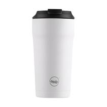 Copo Térmico com Tampa 470ml Parede Dupla Inox Isolamento Vácuo Bebida Quente Fria Branco - MG018-W Mokha Copo Térmico com Tampa 470ml Parede Dupla Inox Isolamento Vácuo Bebida Quente Fria Branco - MG018-W Mokha