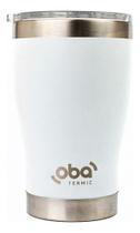 Copo Térmico Com Tampa 473ml Branco Brilha
