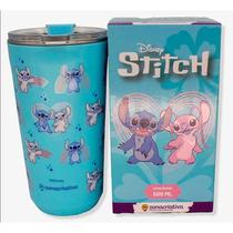 Copo Térmico com Tampa 500ml Stitch e Angel Namorados 10025652 - ZonaCriativa