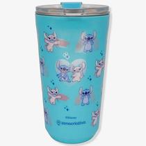 Copo Térmico com Tampa 500ml Stitch e Angel Namorados 10025652 - ZonaCriativa