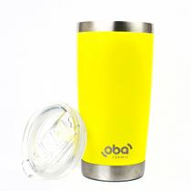 Copo Térmico com Tampa 591ml aço inoxidável Oba Térmic Amarelo Neon Copo Térmico com Tampa 591ml aço inoxidável Oba Térmic Amarelo Neon