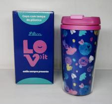 Copo Térmico com tampa de plástica- Lilica Repilica