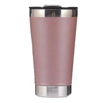 Copo Térmico com Tampa E Abridor 473ml Cerveja Café Inox Beer Cup Gelada Quente Caneca