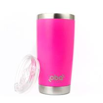 Copo Térmico com Tampa e Abridor 591ml Rosa Neon - Oba Térmic