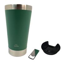 Copo Térmico Com Tampa E Abridor Aço Inox 500Ml Para Cerveja Copo Térmico Com Tampa E Abridor Aço Inox 500Ml Para Cerveja