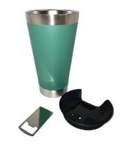 Copo Térmico Com Tampa E Abridor Aço Inox 500ML Para Cerveja Copo Térmico Com Tampa E Abridor Aço Inox 500ML Para Cerveja