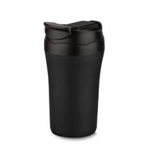 Copo Térmico Com Tampa Fosco de 500ml Inox Preto Copo Térmico Com Tampa Fosco de 500ml Inox Preto