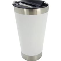 Copo Térmico com Tampa Inox Branco para Cerveja 500ML Copo Térmico com Tampa Inox Branco para Cerveja 500ML