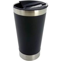 Copo Térmico com Tampa Inox Preto para Cerveja 500ML Copo Térmico com Tampa Inox Preto para Cerveja 500ML