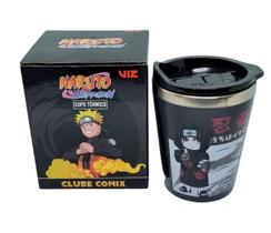 Copo Térmico Com Tampa Itachi Naruto Shippuden Oficial 400Ml