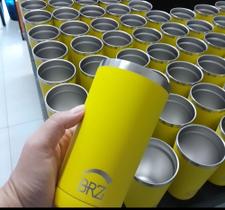 Copo térmico cor amarelo,200 ml, copo térmico básico ideal para o dia a dia