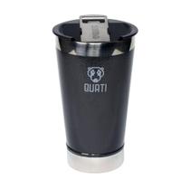 Copo Térmico Cpa473 com Abridor 0,5L Aço Inoxidável para Bebidas Preto Quati