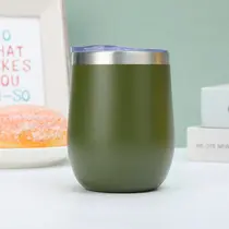 Copo Térmico Cuia 360ml Inox Tampa Oval Bebida Quente e Fria 5817