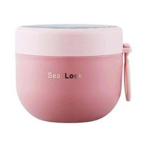 Copo Térmico De 20oz Para Overnight Oats, Leite E Sopa, Com Tampa E Colher, Hermético E Apto Para Copo Térmico De 20oz Para Overnight Oats, Leite E Sopa, Com Tampa E Colher, Hermético E Apto Para