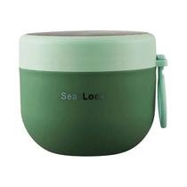 Copo Térmico De 20oz Para Overnight Oats, Leite E Sopa, Com Tampa E Colher, Hermético E Apto Para