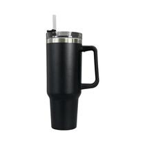 Copo Térmico De 40oz 1200ML Com Dupla Parede, Alça E Canudo, Caneca De Café Para Viagem, Presente