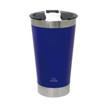 Copo Térmico De Aço Inox Com Tampa 500ml Azul - Mimo Style