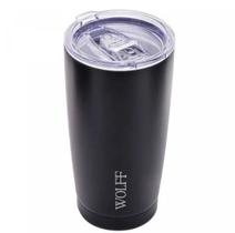 Copo Térmico de Aço Inox Parede Dupla com Tampa 600ml - Preto Copo Térmico de Aço Inox Parede Dupla com Tampa 600ml - Preto