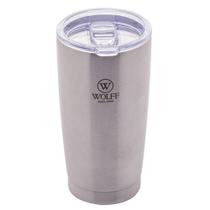 Copo Térmico de Aço Inox Prata Parede Dupla com Tampa 600ml Wolff Copo Térmico de Aço Inox Prata Parede Dupla com Tampa 600ml Wolff