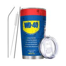 Copo Térmico De Aço Inoxidável 20Oz Com Canudo E Tampa, Estampa De Filtro De Óleo De Motor WD40, Copo Térmico De Aço Inoxidável 20Oz Com Canudo E Tampa, Estampa De Filtro De Óleo De Motor WD40,