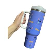 Copo Térmico De Aço Inoxidável Cute Stitch De 40oz, À Prova De Vazamentos, Caneca Para Camping Para
