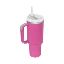 Copo Térmico De Aço Inoxidável De 40oz Com Alça, Tampa, Canudo E Vácuo Para Água, Café E Viagens.