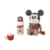 Copo Térmico De Aço Inoxidável Disney Com Canudo E Capa Protetora, Garrafa De Água Com Desenho