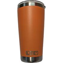 Copo Térmico De Bebida Em Aço Inox P/ Cerveja 591ml Laranja