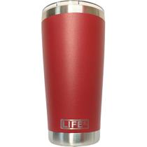 Copo Térmico De Bebida Em Aço Inox P/ Cerveja 591ml Vermelho