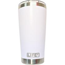 Copo Térmico De Bebida Em Aço Inox Para Cerveja 591ml Branco Copo Térmico De Bebida Em Aço Inox Para Cerveja 591ml Branco