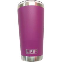 Copo Térmico De Bebida Em Aço Inox Para Cerveja 591ml Pink