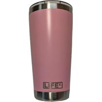 Copo Térmico De Bebida Em Aço Inox Para Cerveja 591ml Rosa